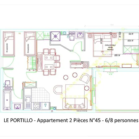 Apartmán Le Portillo - Piscine - 2 Pieces Pour 8 Personnes Mae-6103